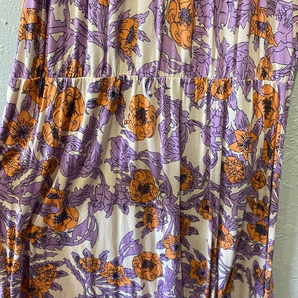 H&M Floral Tank Dress Size Medium Boho Casual - Picture 4 of 6